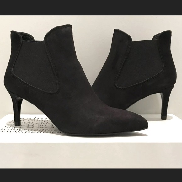 Pedro Garcia Engel Chelsea Suede Booties Black - Picture 2 of 10